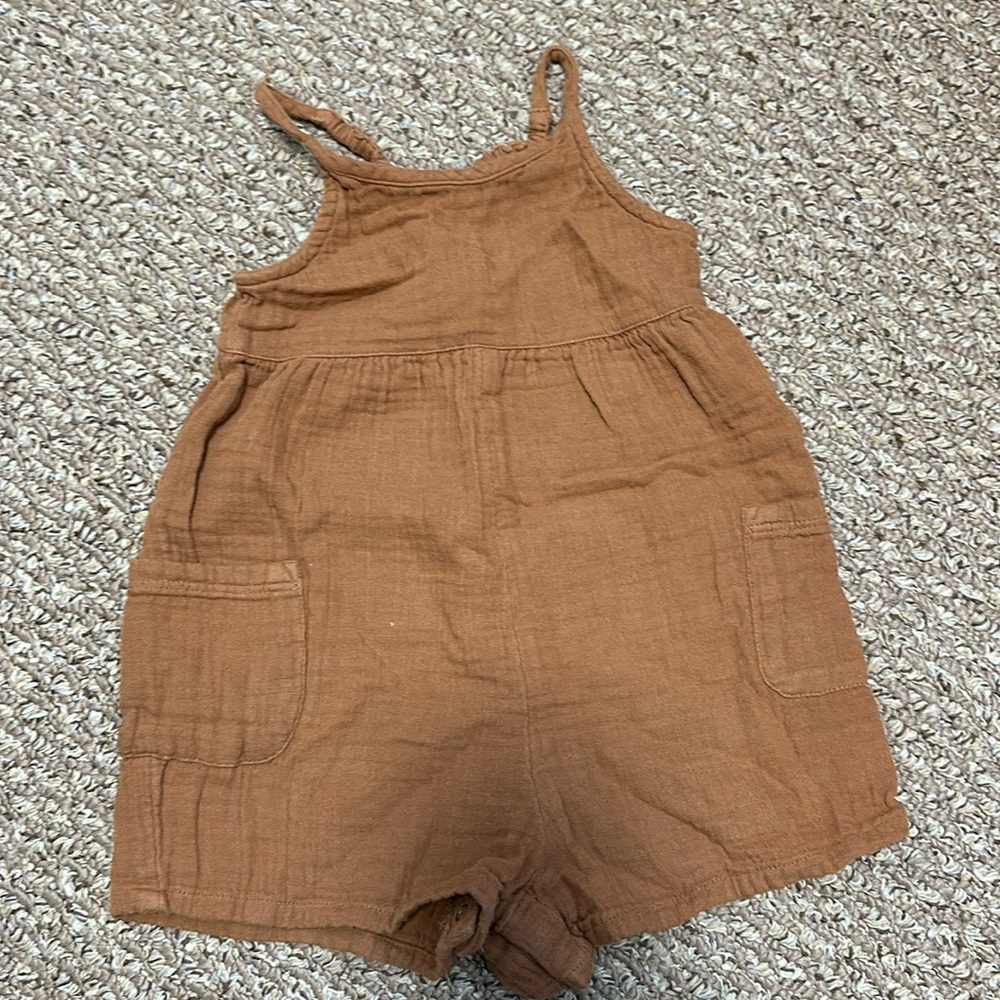 Brown gauzy romper